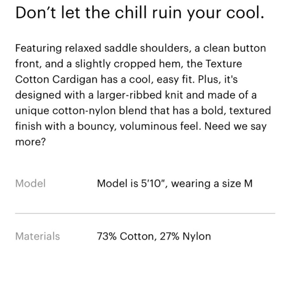 Everlane cotton texture cardigan sweater - Picture 7 of 8
